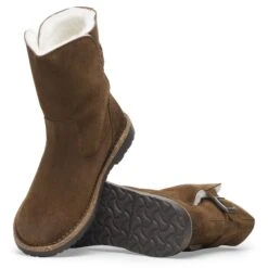 Birkenstock Uppsala Shearling Suede Leather Dark Tea -Birkenstock Shop 1028059 sole