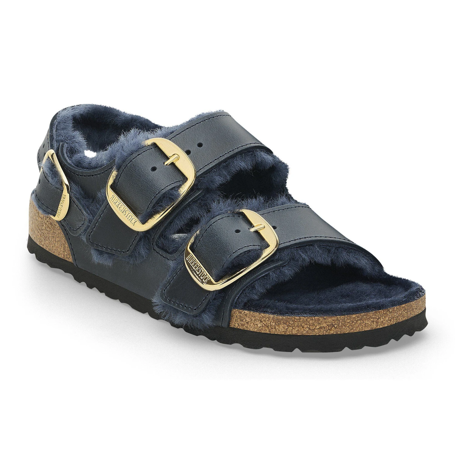Birkenstock Milano Big Buckle Shearling Oiled Leather Midnight Blue 1 Birkenstock Milano Big Buckle Shearling Oiled Leather Midnight Blue