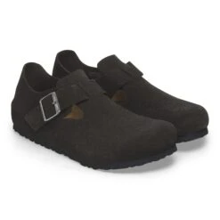 Birkenstock London Suede Leather Black -Birkenstock Shop 1028103 pair