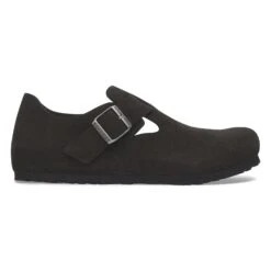 Birkenstock London Suede Leather Black -Birkenstock Shop 1028103 side
