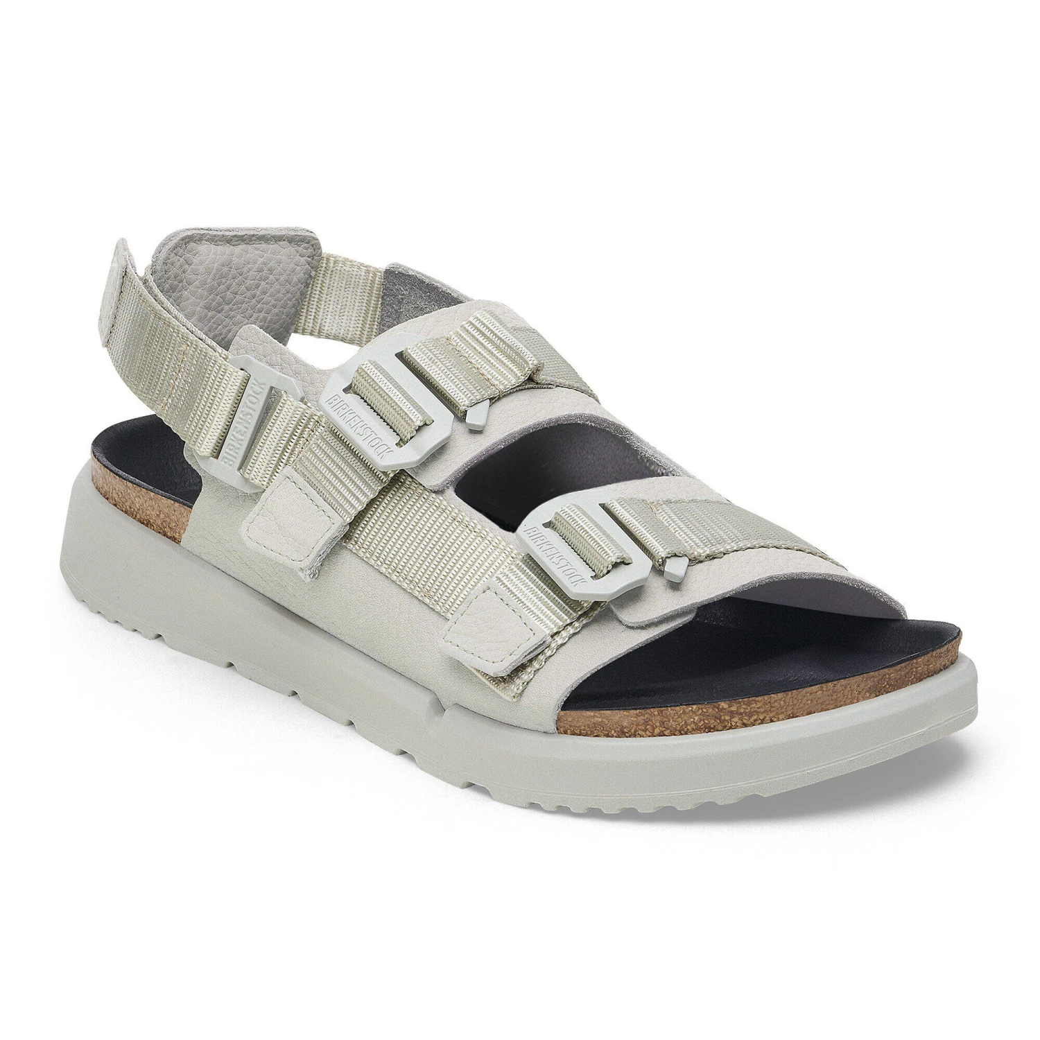 Birkenstock Shinjuku Leather-Textile Mineral Gray 1 Birkenstock Shinjuku Leather-Textile Mineral Gray