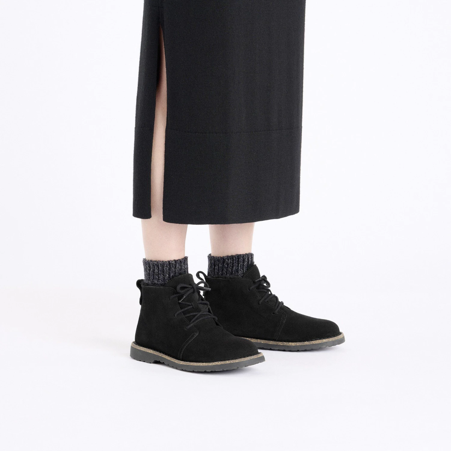 Birkenstock Uppsala Mid Shearling Suede Leather Black 8 Birkenstock Uppsala Mid Shearling Suede Leather Black - Image 8