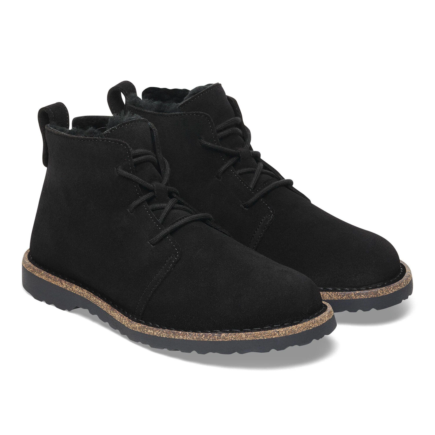Birkenstock Uppsala Mid Shearling Suede Leather Black 6 Birkenstock Uppsala Mid Shearling Suede Leather Black - Image 6