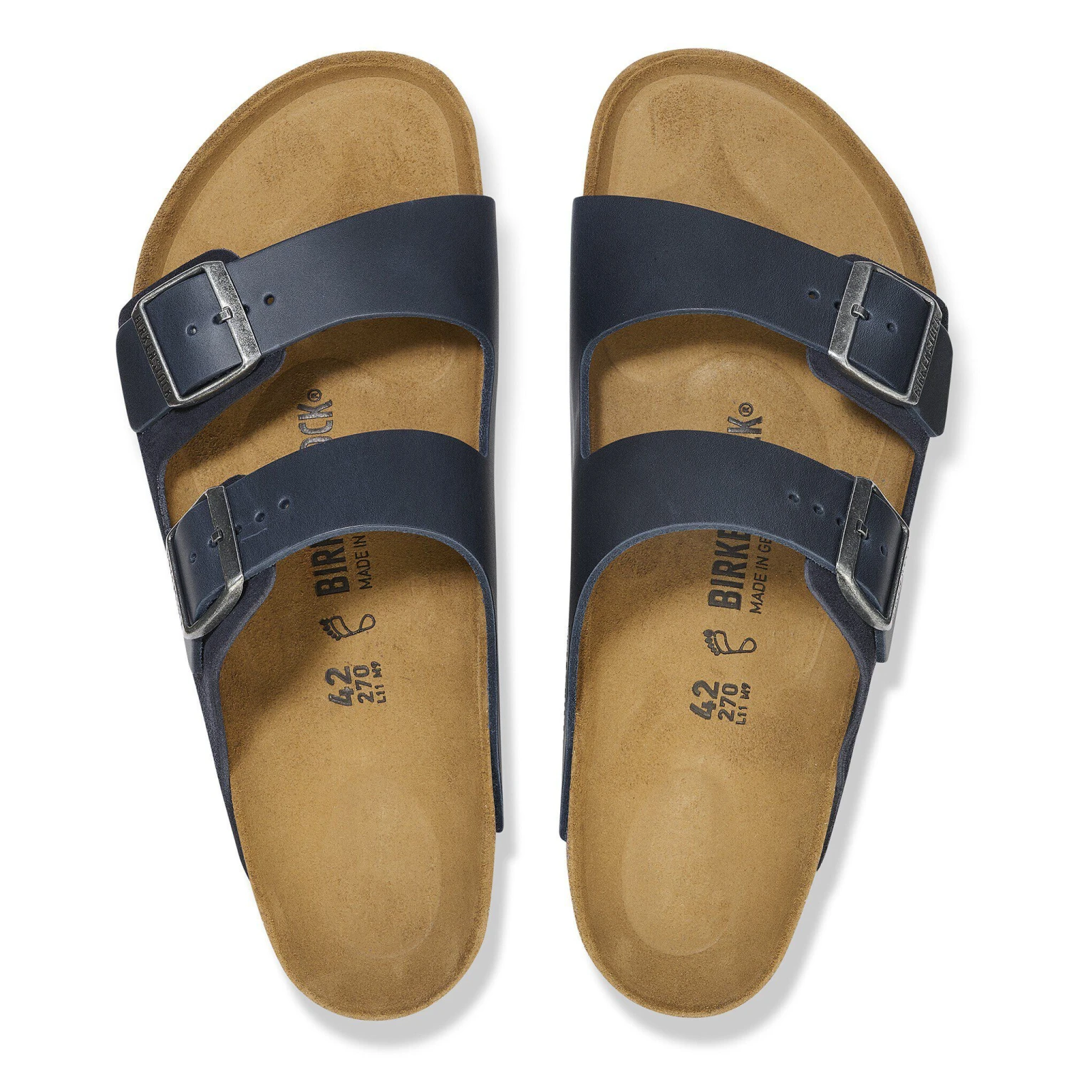 Birkenstock Arizona Mixed Leather Midnight Blue 2 Birkenstock Arizona Mixed Leather Midnight Blue - Image 2