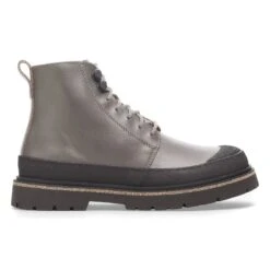 Birkenstock Prescott Lace Women Oiled Leather Concrete Gray -Birkenstock Shop 1028197 side