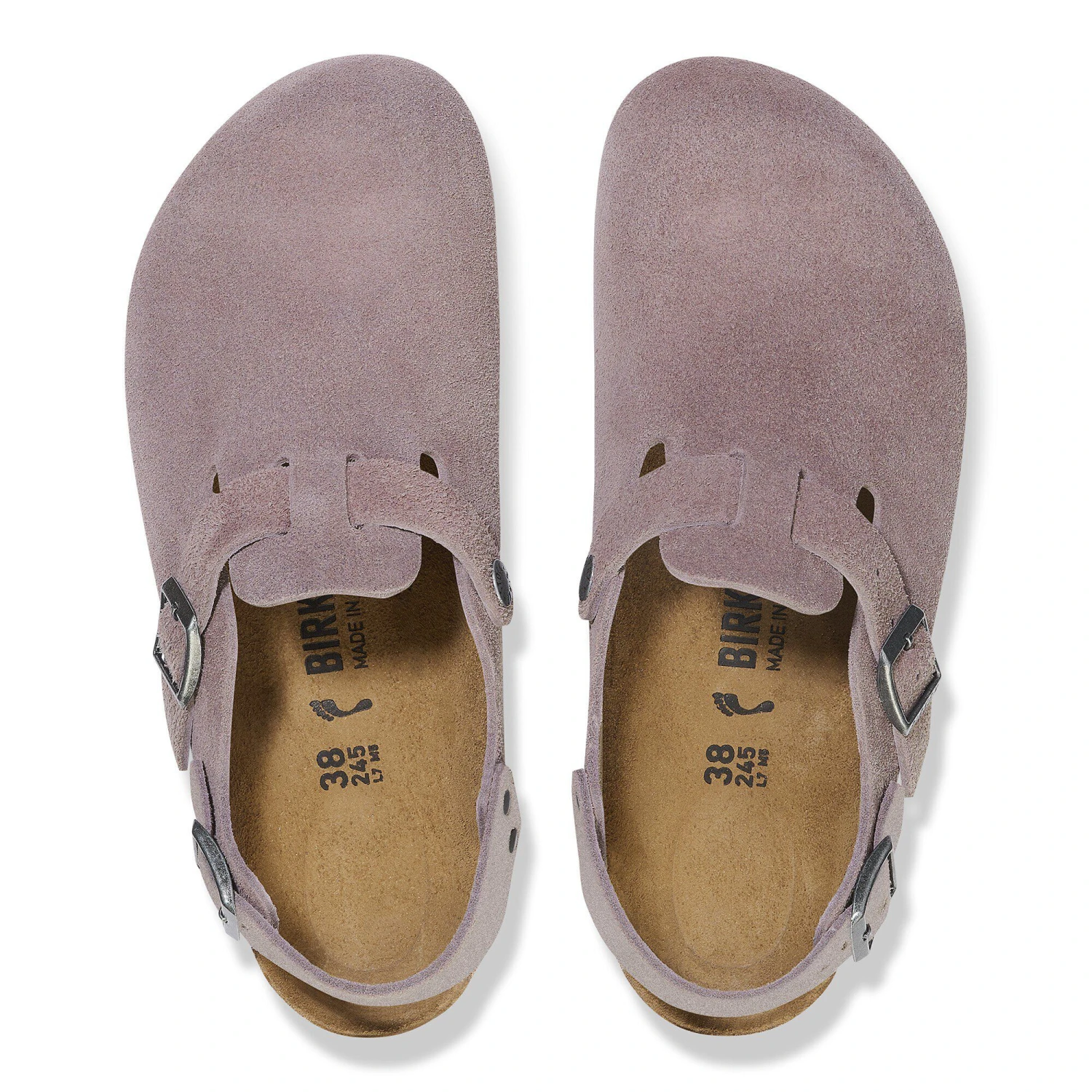 Birkenstock Tokio Suede Leather Faded Purple 2 Birkenstock Tokio Suede Leather Faded Purple - Image 2