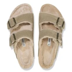 Birkenstock Arizona Shearling Suede Leather Taupe 7 Birkenstock Arizona Shearling Suede Leather Taupe -Birkenstock Shop 1028226 top