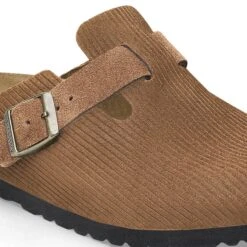 Birkenstock Boston Suede Embossed Corduroy Dark Tea -Birkenstock Shop 1028227 detail 1