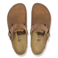Birkenstock Boston Suede Embossed Corduroy Dark Tea -Birkenstock Shop 1028227 top