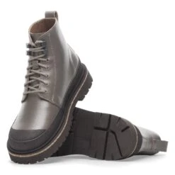 Birkenstock Prescott Lace Men Oiled Leather Concrete Gray -Birkenstock Shop 1028231 sole