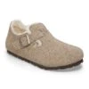 Birkenstock London Shearling Suede Leather Taupe -Birkenstock Shop 1028235