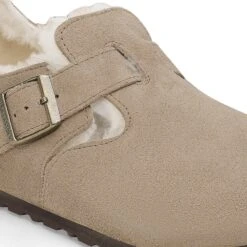 Birkenstock London Shearling Suede Leather Taupe 11 Birkenstock London Shearling Suede Leather Taupe -Birkenstock Shop 1028235 detail 1