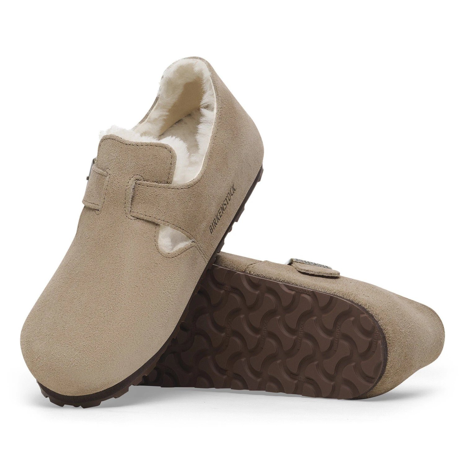 Birkenstock London Shearling Suede Leather Taupe 8 Birkenstock London Shearling Suede Leather Taupe - Image 8