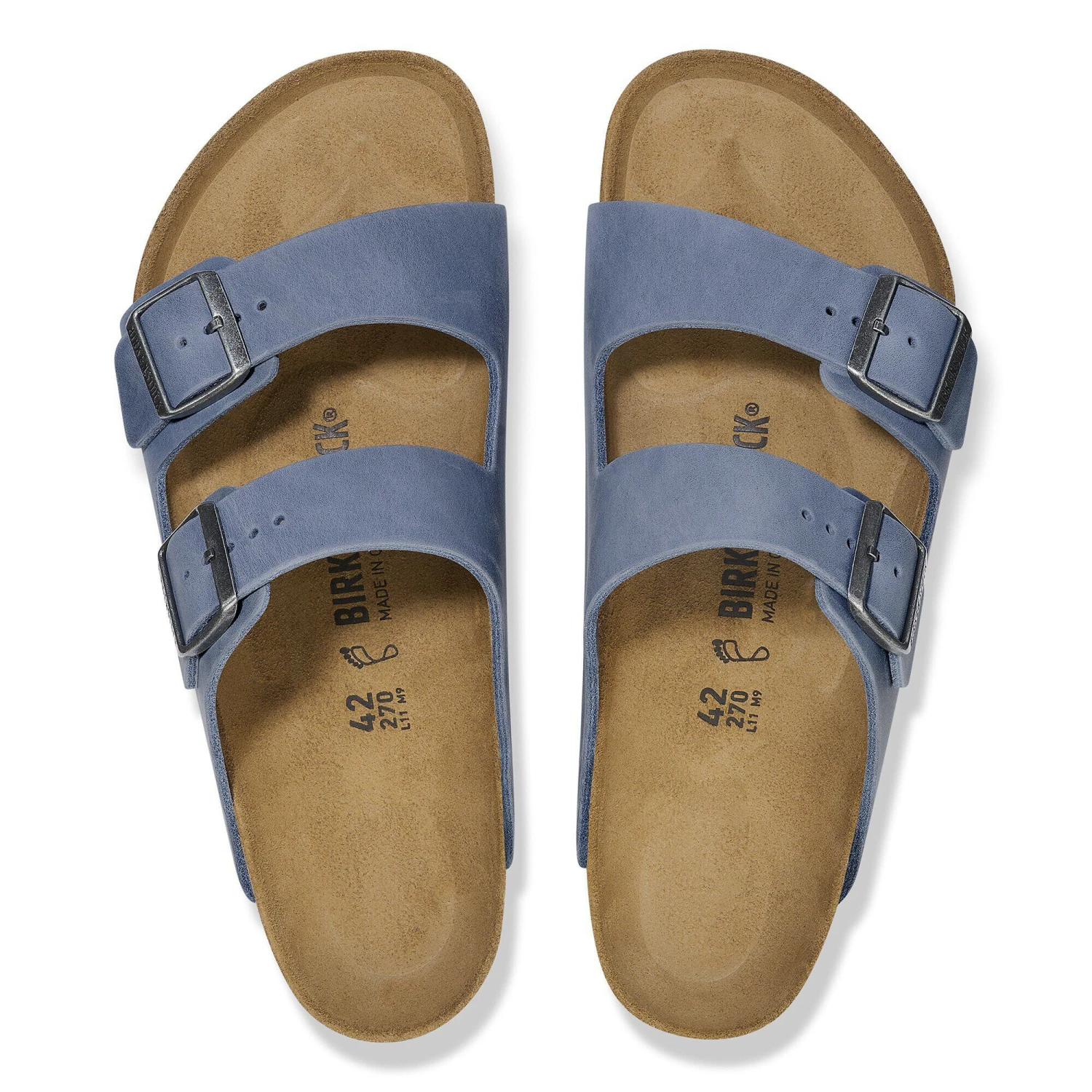 Birkenstock Arizona Oiled Leather Elemental Blue 2 Birkenstock Arizona Oiled Leather Elemental Blue - Image 2