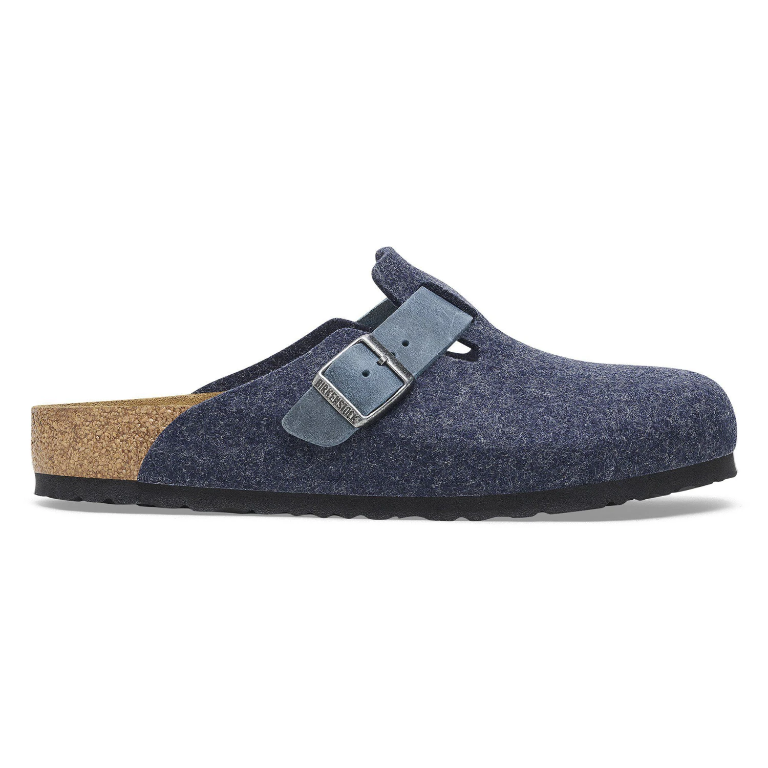 Birkenstock Boston Natural Leather-Felt Midnight Blue 3 Birkenstock Boston Natural Leather-Felt Midnight Blue - Image 3