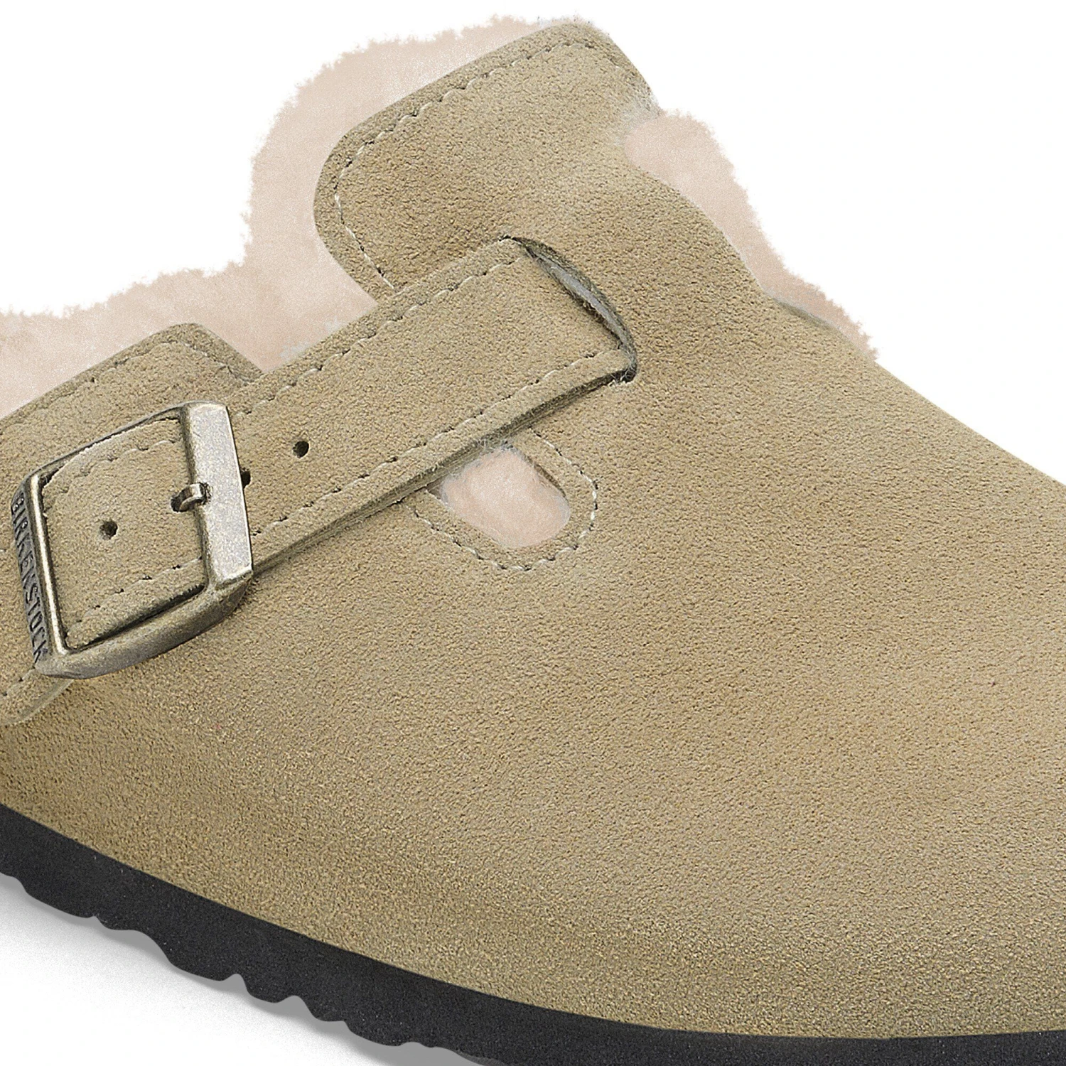 Birkenstock Boston Shearling Suede Leather Taupe 7 Birkenstock Boston Shearling Suede Leather Taupe - Image 7