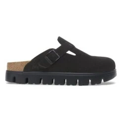 Boston Chunky Suede Leather Black/Black -Birkenstock Shop 1028317 side