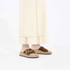 Almina Nubuck Leather Dark Tea -Birkenstock Shop 1028318 f look f