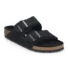Birkenstock Arizona Shearling Suede Leather-Shearling Corduroy Black