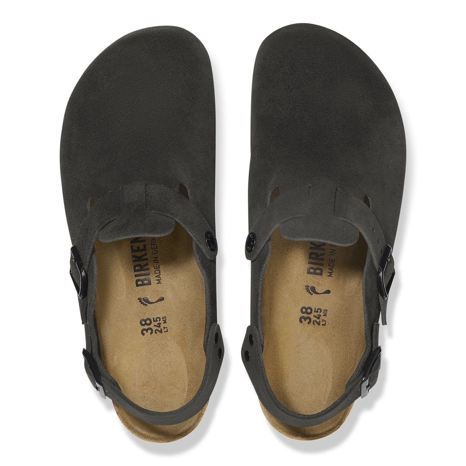 Birkenstock Tokio Suede Leather Black 2 Birkenstock Tokio Suede Leather Black - Image 2