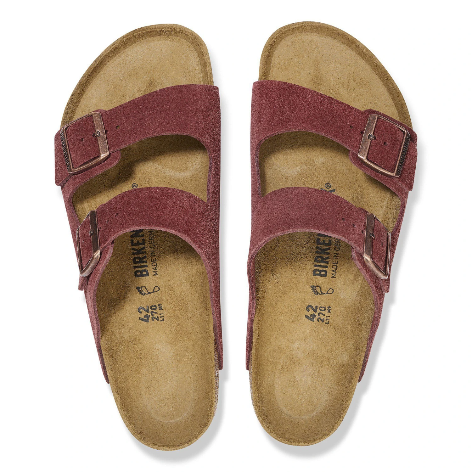 Birkenstock Arizona Suede Leather Zinfandel 2 Birkenstock Arizona Suede Leather Zinfandel - Image 2