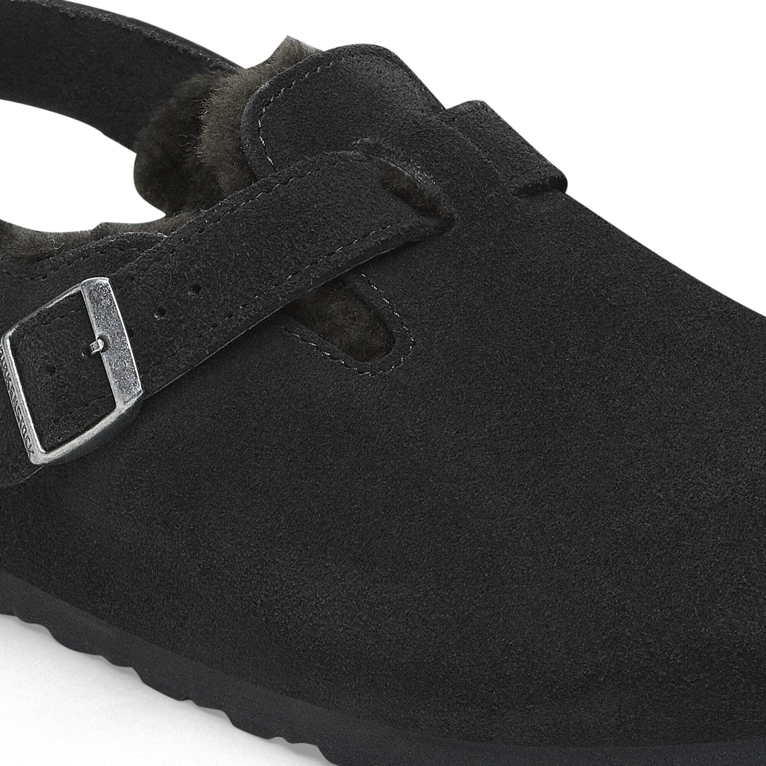 Birkenstock Tokio Shearling Suede Leather Black 5 Birkenstock Tokio Shearling Suede Leather Black - Image 5