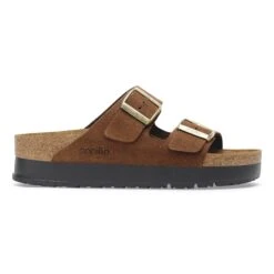 Arizona Flex Platform Nubuck Leather Dark Tea -Birkenstock Shop 1028366 side