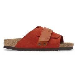 Birkenstock Kyoto Nubuck-Suede Leather Rust Brown -Birkenstock Shop 1028370 side
