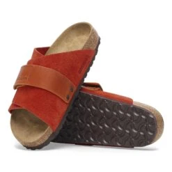 Birkenstock Kyoto Nubuck-Suede Leather Rust Brown -Birkenstock Shop 1028370 sole