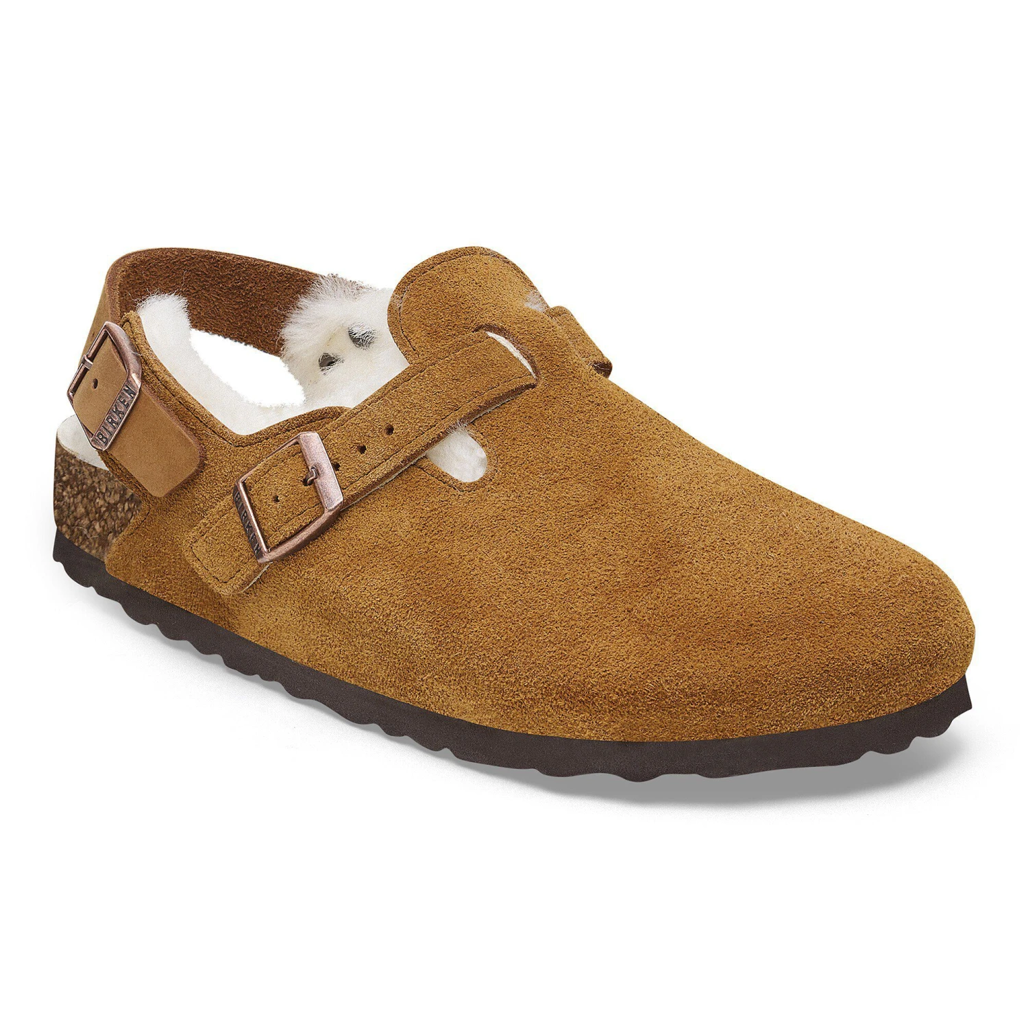 Birkenstock Tokio Shearling Suede Leather Mink 1 Birkenstock Tokio Shearling Suede Leather Mink