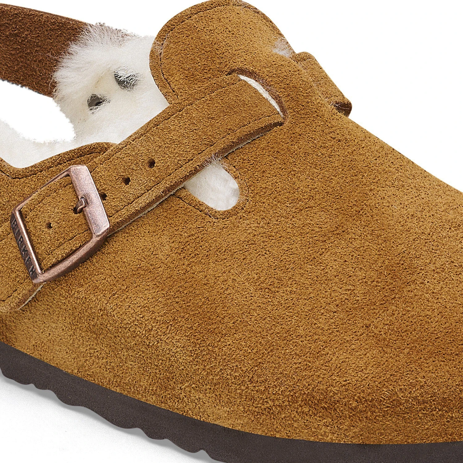 Birkenstock Tokio Shearling Suede Leather Mink 4 Birkenstock Tokio Shearling Suede Leather Mink - Image 4