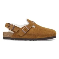 Birkenstock Tokio Shearling Suede Leather Mink 10 Birkenstock Tokio Shearling Suede Leather Mink -Birkenstock Shop 1028374 side