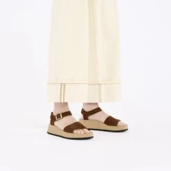 Glenda Nubuck Leather Dark Tea -Birkenstock Shop 1028378 f look f