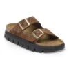 Arizona Chunky Suede Leather Dark Tea/ Black -Birkenstock Shop 1028389