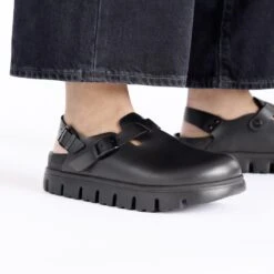Tokio Chunky Leather Black -Birkenstock Shop 1028398 f closeup f