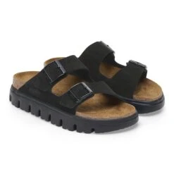 Arizona Chunky Suede Leather Black/Black 12 Arizona Chunky Suede Leather Black/Black -Birkenstock Shop 1028403 pair
