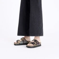 Arizona Flex Platform Nylon Brocade Black -Birkenstock Shop 1028435 f look f