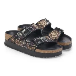 Arizona Flex Platform Nylon Brocade Black -Birkenstock Shop 1028435 pair