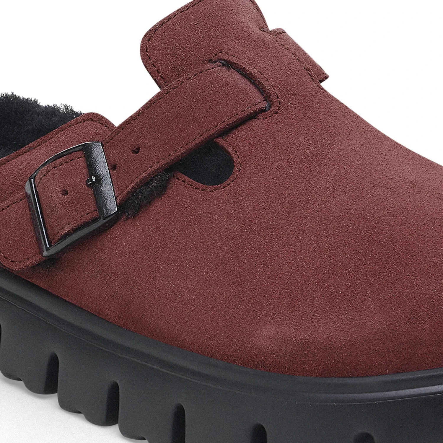 Boston Chunky Shearling Suede Leather Berry Crush 7 Boston Chunky Shearling Suede Leather Berry Crush - Image 7