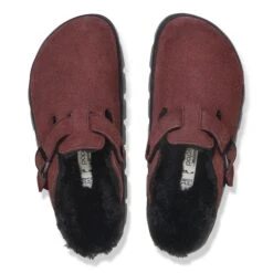 Boston Chunky Shearling Suede Leather Berry Crush 9 Boston Chunky Shearling Suede Leather Berry Crush -Birkenstock Shop 1028451 top