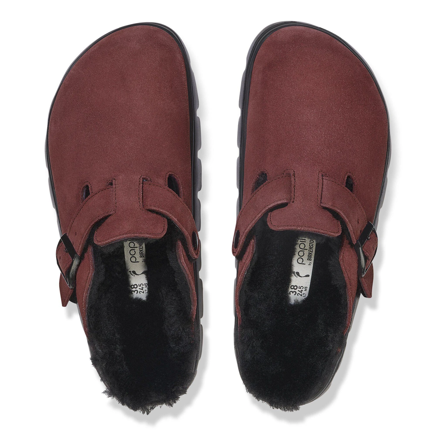 Boston Chunky Shearling Suede Leather Berry Crush 2 Boston Chunky Shearling Suede Leather Berry Crush - Image 2