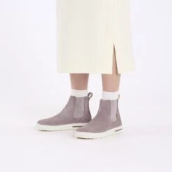 Birkenstock Bend Chelsea Suede Leather Faded Purple -Birkenstock Shop 1028472 f look f