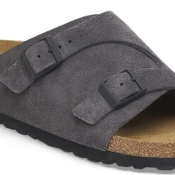 Birkenstock Zürich Suede Leather Velvet Grey -Birkenstock Shop 1028586 detail 1