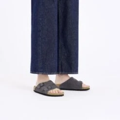 Birkenstock Zürich Suede Leather Velvet Grey -Birkenstock Shop 1028586 f look f