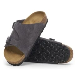 Birkenstock Zürich Suede Leather Velvet Grey -Birkenstock Shop 1028586 sole