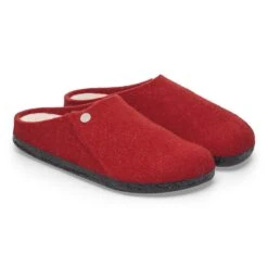 Birkenstock Zermatt Shearling Wool Felt Active Red -Birkenstock Shop 1028594 pair