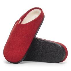 Birkenstock Zermatt Shearling Wool Felt Active Red -Birkenstock Shop 1028594 sole
