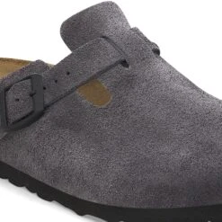 Birkenstock Boston Suede Leather Velvet Grey -Birkenstock Shop 1028602 detail 1