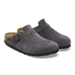 Birkenstock Boston Suede Leather Velvet Grey -Birkenstock Shop 1028602 pair