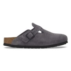 Birkenstock Boston Suede Leather Velvet Grey -Birkenstock Shop 1028602 side